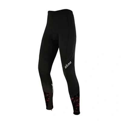 Image of Sikma Women Cycling Tights Padded Trousers Ladies Legging Black/Red S