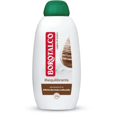 Image of Borotalco Rebalancing Cedar Wood Bathtub, Bagnoschiuma Body, Rebalance Formula, Seductive Fragrance, Borotalque Effect on Leather, Dermatologically Tested, 600 ml Bottle