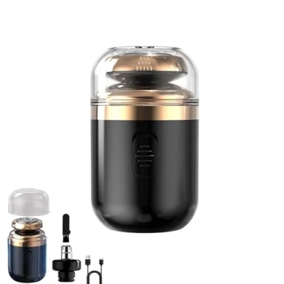 Image of FJZFXKZL Electric Razor for Men, Capsule Razor, Mini Portable Shaver, Ipx7 Waterproof Shaver Home Travel Razor(Black)