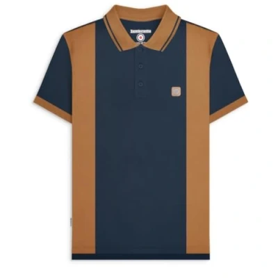 Image of Lambretta Mens Vint Polo Navy/Tobacco M