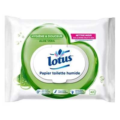 Image of Lotus Aloe Soft Moist Toilet Tissue Wipes, 42 Wipes Pack of 6