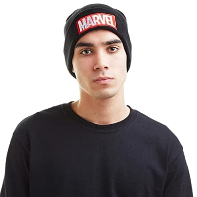 Image of Marvel Men&#039;s Hat Rfmbh447 Beanie, Black, One Size UK