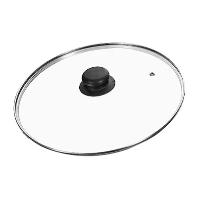 Image of PNJB, Transparent Glass Lid Cover, Cover For Kitchen, Saucepan Lids, Glass, Pan Lid, Frying With Cookware (32CM)