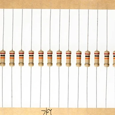 Image of HUABAN 100 Pieces 0.5 Watts 1/2W 20K Ohm 5% Carbon Film Resistor