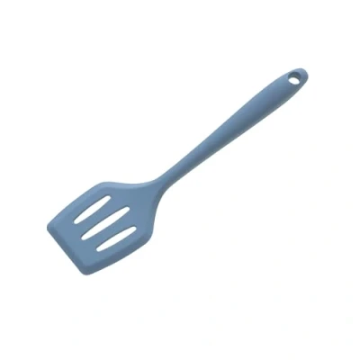 Image of Wiltshire Mini Silicone Slotted Turner, Flipping &amp; Turning Tool, Fish Slice, Cooking Serving Spatula, Heat Resistant Utensil, Non Stick, Scratch, Petrol Blue, 21x5.5x2cm