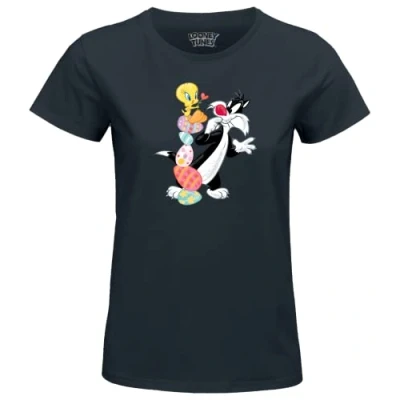 Image of cotton division Women&#039;s Wowonkats004 T Shirt, Navy Blue, XXL