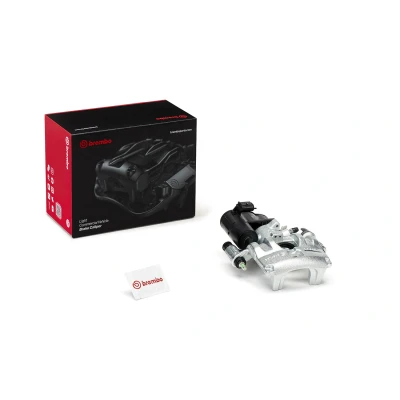 Image of 42579619, 42582683, A42579619 Brake caliper BREMBO F BR 026 Grey Cast Iron Rear Axle, Axle Left IVECO: Daily 6 Pritsche/Fahrgestell,