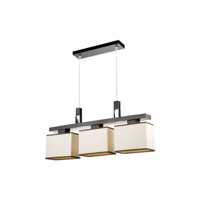 Image of Amelia Bar Pendant Ceiling Light With Square Shades Wenge, 3x E27