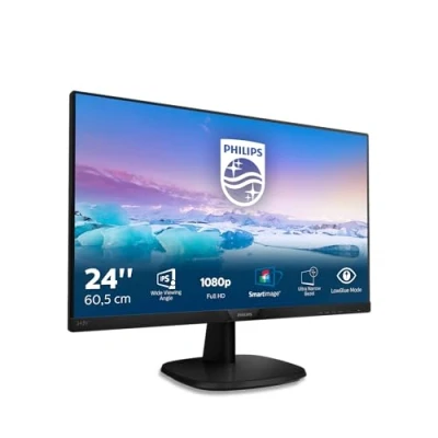 Image of PHILIPS 243V7QJABF 24 Inch FHD Monitor, 75Hz, 4ms, IPS, Speakers, Smart Image, Narrow Border, LowBlue mode (1920 x 1080, 250 cd/m², HDMI/VGA/DVI)