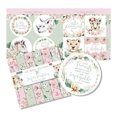 Image of The Paper Boutique Safari Buddies Kit,Mixed Colours,8 x 8 inches