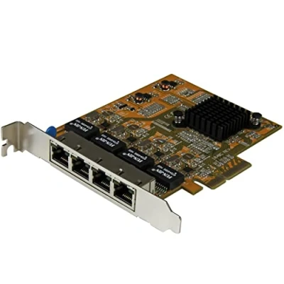 Image of StarTech.com 4 Port PCIe Network Card Low Profile RJ45 Realtek RTL8111G Chipset Ethernet NIC Server Adapter (ST1000SPEX43)