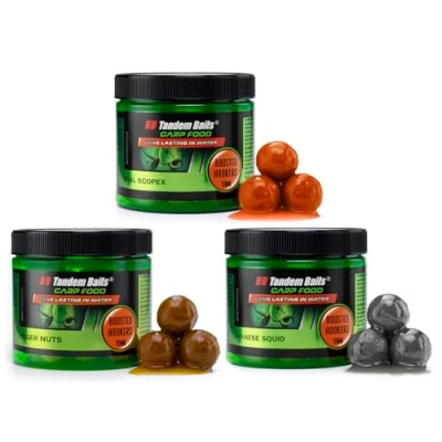 Image of Tandem Baits Set of 3 Carp Food Boosted Hookers Flavor Mix no Fishing Hookbaits Bait Accessories for Monster Fish 18mm 300g