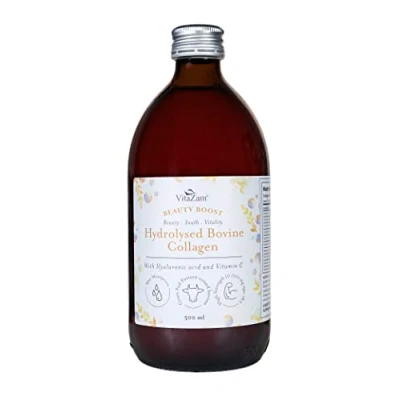 Image of VitaZam Bovine Collagen Liquid 10000mg with Hyaluronic Acid, Silica, Biotin, Vitamin C, B12, Healthy Skin, Hair, Nails, Joints, for Women &amp; Men