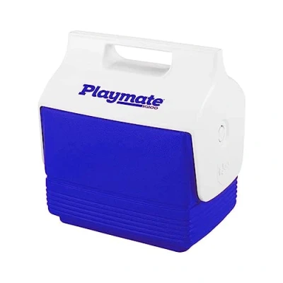 Image of IGLOO Playmate Mini Cool Box, Blue/White, 3.8 Litre
