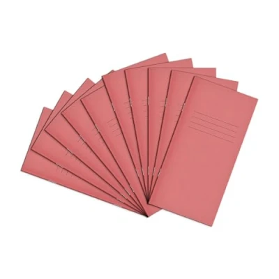 Image of Rhino 8 x 4 Exercise Books, 32 Page / 10mm Squared Paper Notebook, 10 Pack, Writing Book, Office &amp; School Stationery Supplies, Pink
