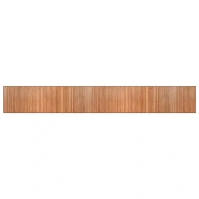 Image of vidaXL Bamboo Rug Runner Natural Brown, Rectangular Carpet for Hallway/Living Room, Water Resistant, Anti Slip Backing, Easy to Clean, 70x500 cm