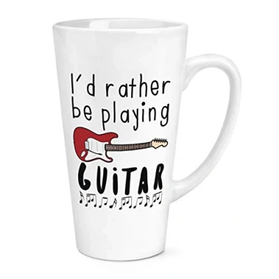 Image of I&#039;d Rather Be Playing Guitar 17oz Large Latte Mug Cup