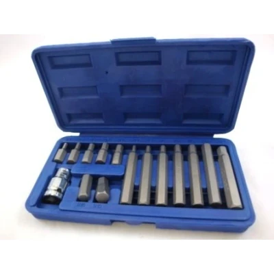 Image of Toolzone 15 Piece Hex Bits &amp; 1/2&quot; Adaptor