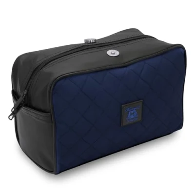 Image of Haryali London Deluxe Leather Toiletry Bag Stylish, Sustainable, Waterproof Dopp Kit for Men &amp; Women Ideal Travel, Gym, and Makeup