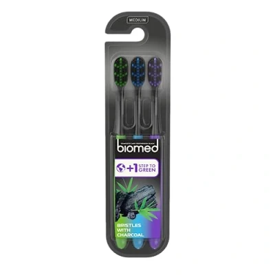 Image of BIOMED Black Complete Care TOOTHBRUSHS PK of 3