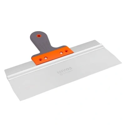 Image of MIVOS Professional Stainless Steel Surface Spatula 350 x 90 mm Facade with Blade Length Smoothing Soft Handle Made in EU