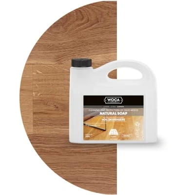Image of WOCA Natural Soap Floor Cleaner, Ideal for Oiled Wood, Ecofriendly, Perfect Furniture, Table Tops and All Other Surfaces (Natural, 2.5L)