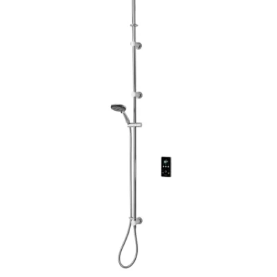 Image of Triton ENVI® Thermostatic Electric Shower 10.5 kW Ceiling Fed Kit Smart Digital with Showerhead &amp; Anti Twist Hose Chrome Rainfall