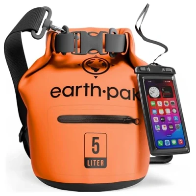 Image of Earth Pak Waterproof Dry Bag with Front Zippered Pocket Keeps Gear for Kayaking, Beach, Rafting, Boating, Hiking, Camping and Fishing Phone Case