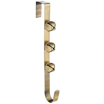 Image of WeRChristmas Bells Wreath Hanger Christmas Decoration 38 cm, Antique Gold