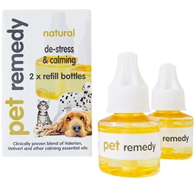 Image of Pet Remedy Natural Effective Calming De Stress Anxiety Relief Dogs Cats Horses (2 x 40 ml Refill Bottles)