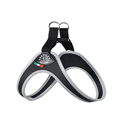 Image of Tre Ponti Fibbia Small Dog Harness, 4 cm, Black