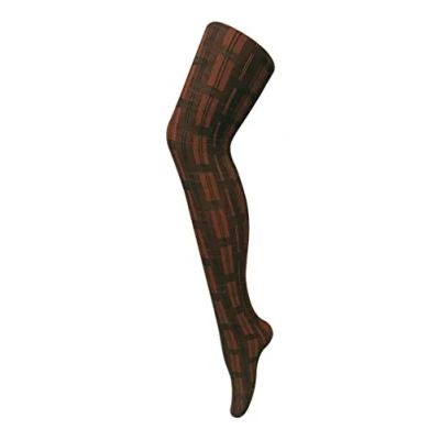 Image of Sock Snob Ladies Thick Coloured 80 Denier Opaque Patterned Winter Fashion Tights (8 14 UK 36&quot;/42&quot;, Skye Brown)