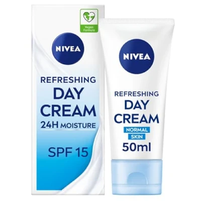 Image of NIVEA Light Moisturising Day Cream, Hydrating Face Cream with Vitamin E, Skin Care Essentials, Intensive Moisturiser, 50 ml (Pack of 1)