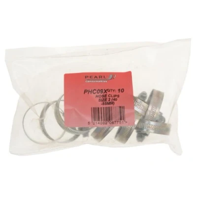 Image of PEARL CONSUMABLES Hose Clips m/s 2 40 55mm Pack of 10 PHC09X