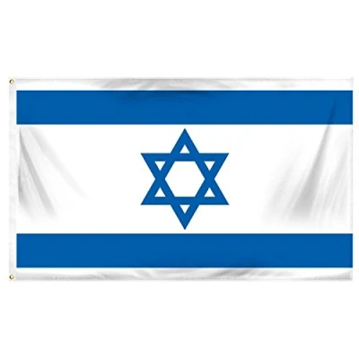 Image of SHATCHI 5ft x 3ft National Flags Events Pub BBQ Decorations for Rugby Cricket Football Sports 2023 World Cup Banner Fan Support Table Cover, Polyester, Israel