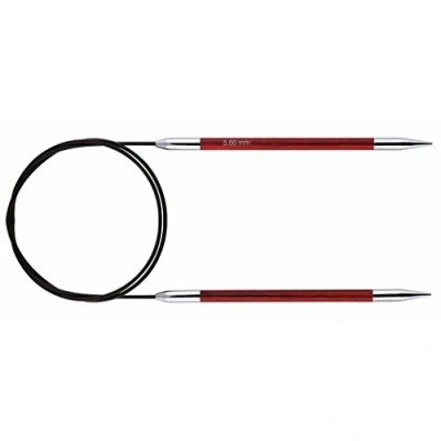 Image of KNITPRO KP29137 Royale: Knitting Pins: Circular: Fixed: 100cm x 5.00mm, Birchwood, brass, Multi Colour