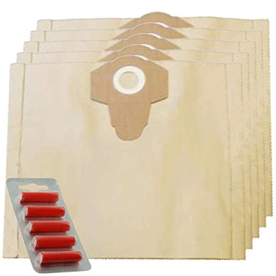 Image of SPARES2GO 30L Strong Dust Bags for Draper DRA19103 WDV30SS WDV50SS Vacuum Cleaner (Pack of 5 + Fresheners)