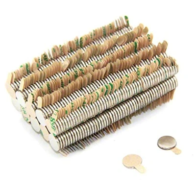Image of N35 Neodymium Easypeel Adhesive Magnet for Arts, Crafts, Model Making, DIY, Hobbies and Packaging 8mm dia x 1mm 0.39kg Pull North Pack of 500