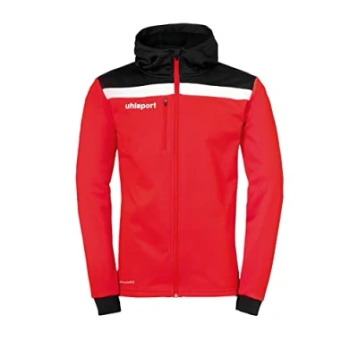 Image of Uhlsport Offense 23 Multi Hood Jacket Men&#039;s red/black/white, M