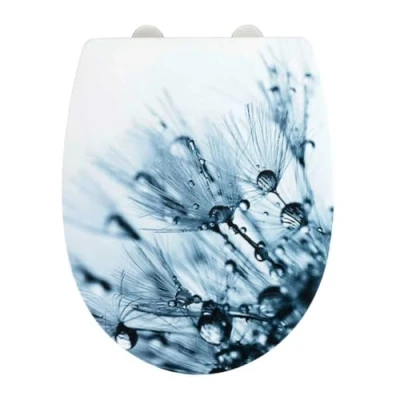 Image of WENKO 24267100 Sereno Relief Toilet Seat with Soft Close Mechanism Fix Clip Hygiene Attachment, 0 x 45 36.5 cm