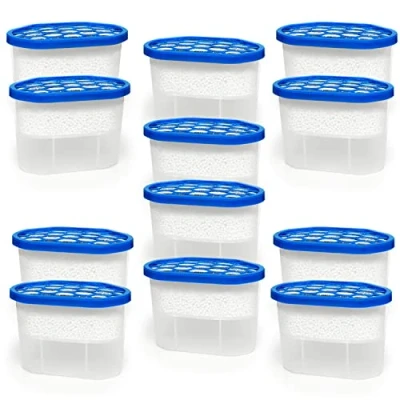 Image of Dehumidifiers Disposable 500ml Pack of 12 Interior Dehumidifier Moisture Absorber Ideal to Reduce Garage Mould Mildew &amp; Condensation for Bedroom, Caravan, Boats, Sheds Basement (12)
