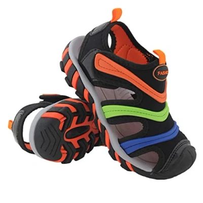 Image of QWICK FIT LTD Boys Kids Summer Beach Walking Casual Strap Classic Sandals Closed Toe Hiking Shoes Size (uk_footwear_size_system, big_kid, men, numeric, medium, numeric_1)