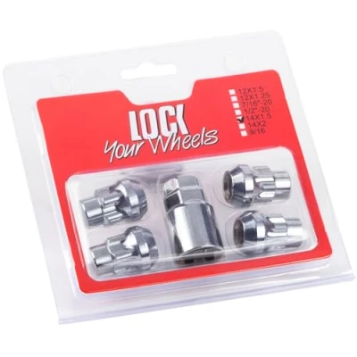 Image of GAsupply 4+1 M14 x 1.5 Locking Wheel Nuts with Key, Compatible Chrysler 300C, Ford S Max, Galaxy &amp; More (Chrome)