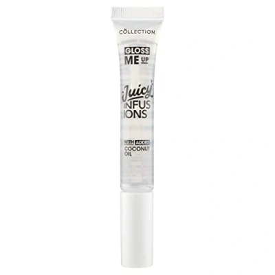 Image of Collection Cosmetics Gloss Me Up Juicy Infusion Lip Gloss, With Added Coconut Oil, Scented, 9ml, Clear