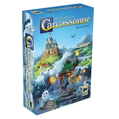 Image of Z Man Games Mists over Carcassonne Board Game Ages 8+ 1 5 Players 35 45 Minutes Playing Time