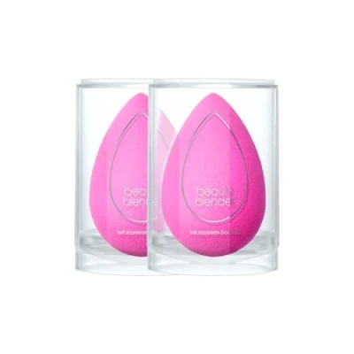 Image of Beautyblender Original Pink 2 Pack Value Set Aqua Activated Make up Schwamm Latexfrei, Tierversuchsfrei, Nicht Toxische Farbstoffe Perfekt für Flüssige Foundation, Puder, BB Creme und Concealer