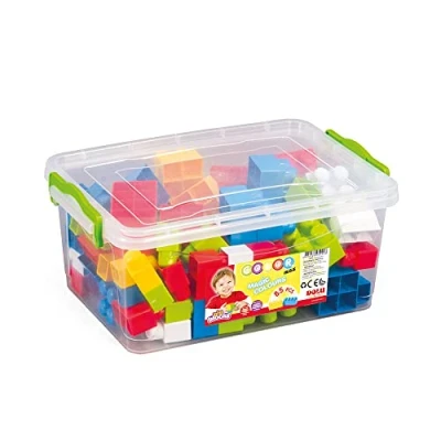 Image of Dolu Big Colour Stacking blocks In Plastic Box (85 Pieces)