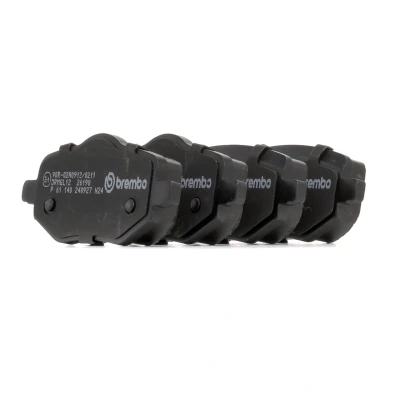 Image of B013196 brake pad set BREMBO P 61 140 excl. wear warning contact with anti squeak plate, caliper screws accessories