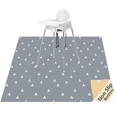 Image of Baby Splat Mat for Under High Chair/Arts/Crafts, Womumon Waterproof Weaning Non slip Splash Mat, Washable Mess Highchair Floor