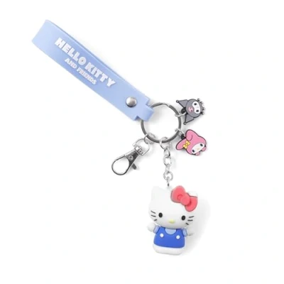 Image of KIDS EUROSWAN Hello Kitty Girls 3D Rubber Lanyard Keyring Keychain Bag Pencil Case Charm
